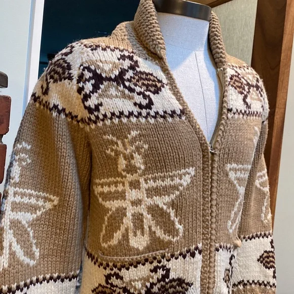 Vintage handmade bee full zip sweater - Picture 3 of 10